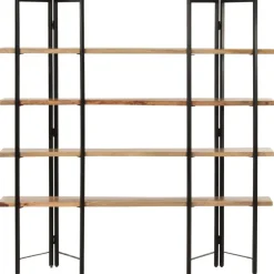 vidaXL Bibliothèque à 4 niveaux 160x35x160 cm Bois de manguier massif