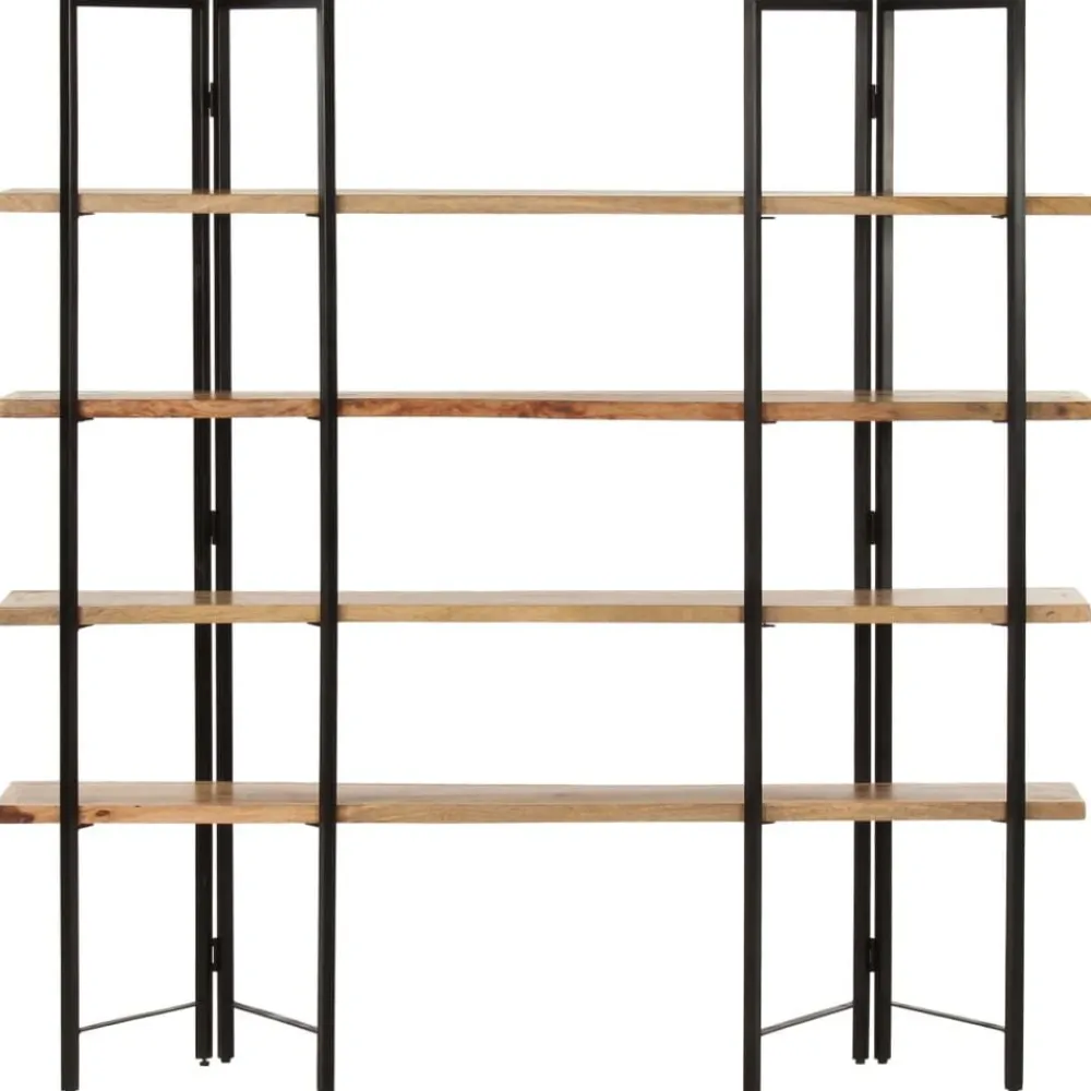 vidaXL Bibliothèque à 4 niveaux 160x35x160 cm Bois de manguier massif