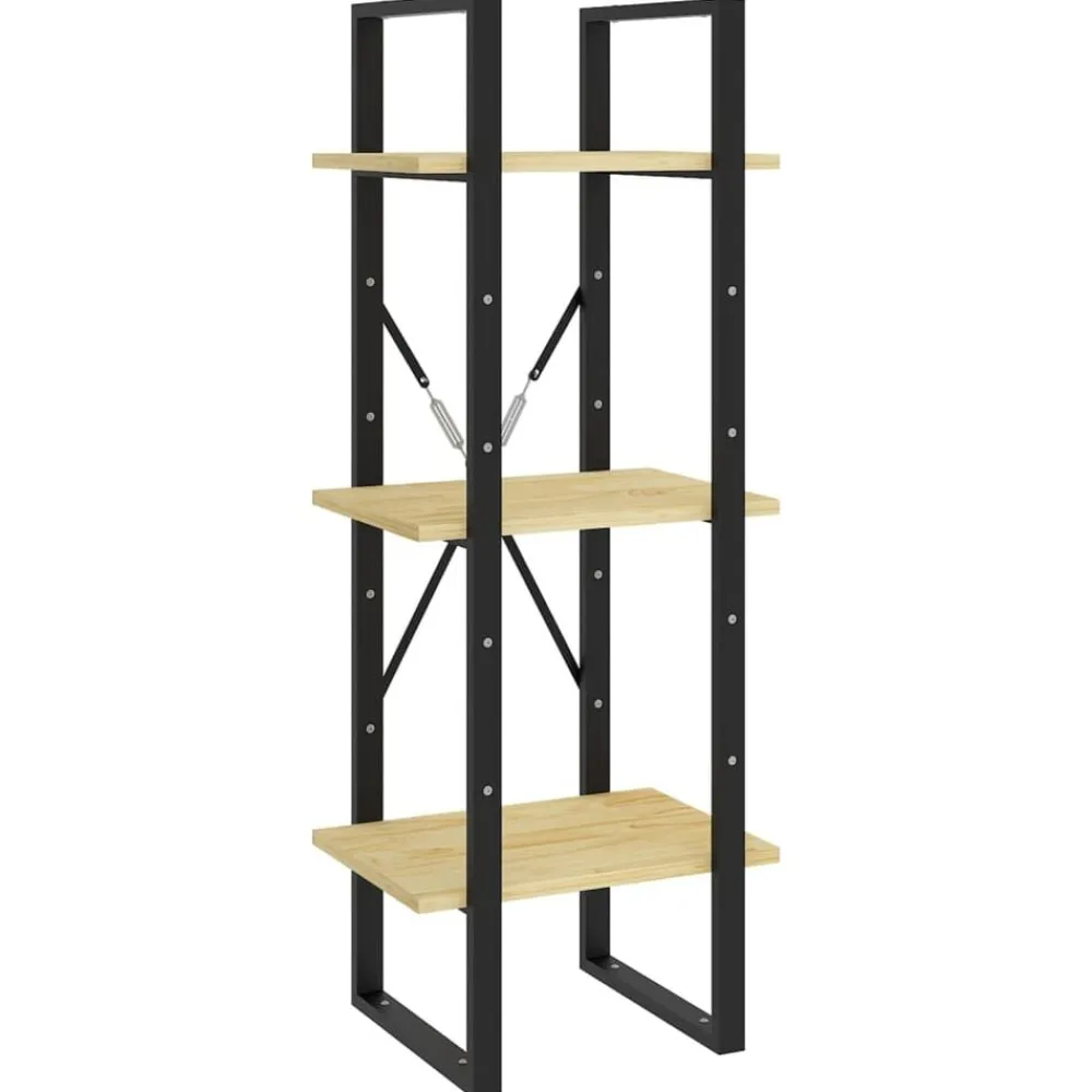 Étagères-vidaXL Bibliothèque à 3 niveaux 40x30x105 cm Bois de pin massif Naturel