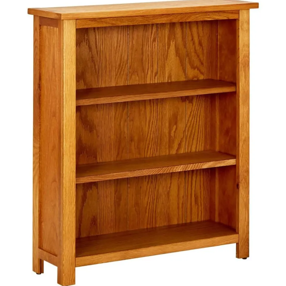 vidaXL Bibliothèque à 3 étagères 70 x 22,5 x 82cm Bois de chêne massif