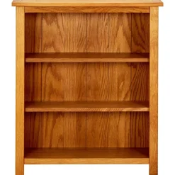 vidaXL Bibliothèque à 3 étagères 70 x 22,5 x 82cm Bois de chêne massif
