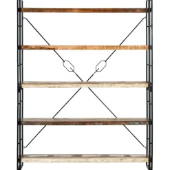 Étagères-vidaXL Bibliothèque 5 niveaux 140x30x180cm Bois solide de récupération Marron