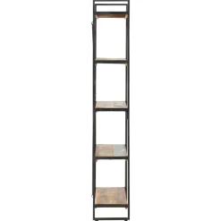 Étagères-vidaXL Bibliothèque 5 niveaux 140x30x180cm Bois solide de récupération Marron