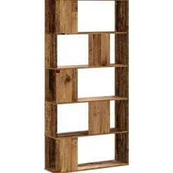Étagères-vidaXL Bibliothèque 5 niveaux bois d'ingénierie Vieux bois