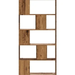 Étagères-vidaXL Bibliothèque 5 niveaux bois d'ingénierie Vieux bois