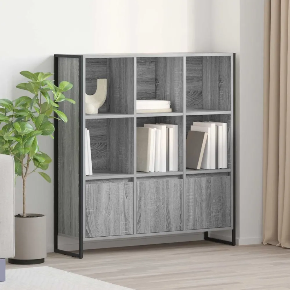 vidaXL Bibliothèque 2 pcs Gris Sonoma 99,5 x 30 x 108 cm