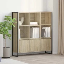 vidaXL Bibliothèque 2 pcs Sonoma 99,5 x 30 x 108 cm Bois d'ingénierie