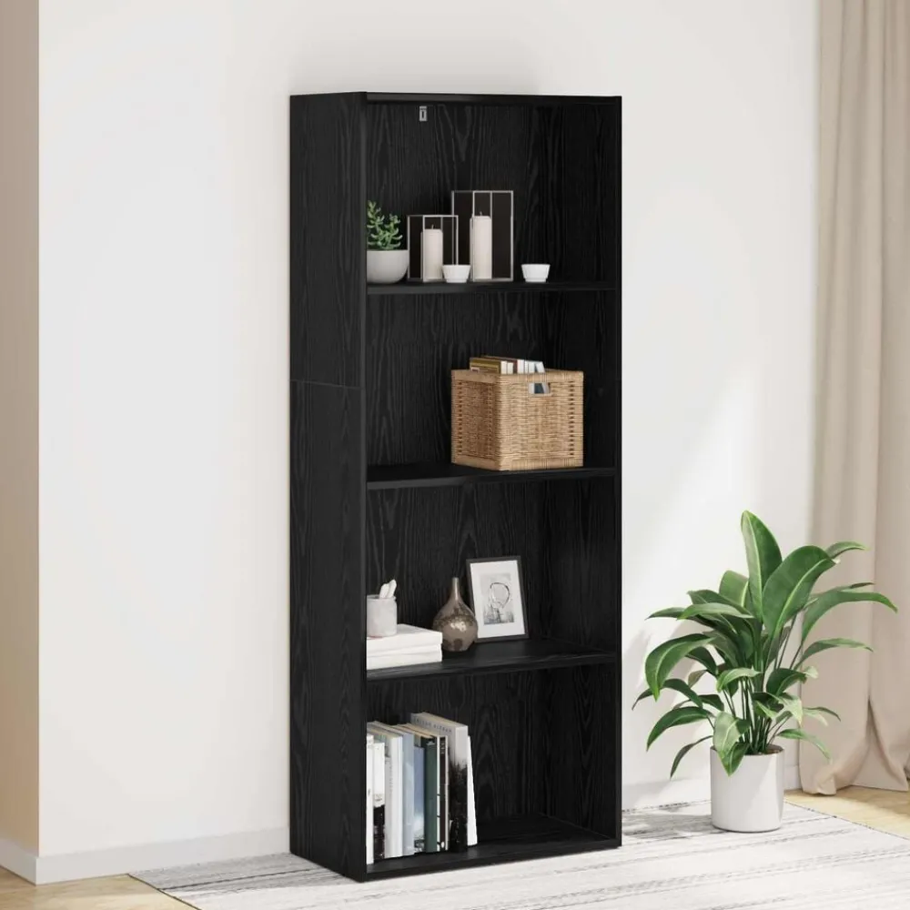 vidaXL Bibliothèque autoportante Chêne noir 60 x 30 x 151,5 cm