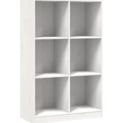 Étagères-vidaXL Bibliothèque 70x33x110 cm bois massif de pin Blanc