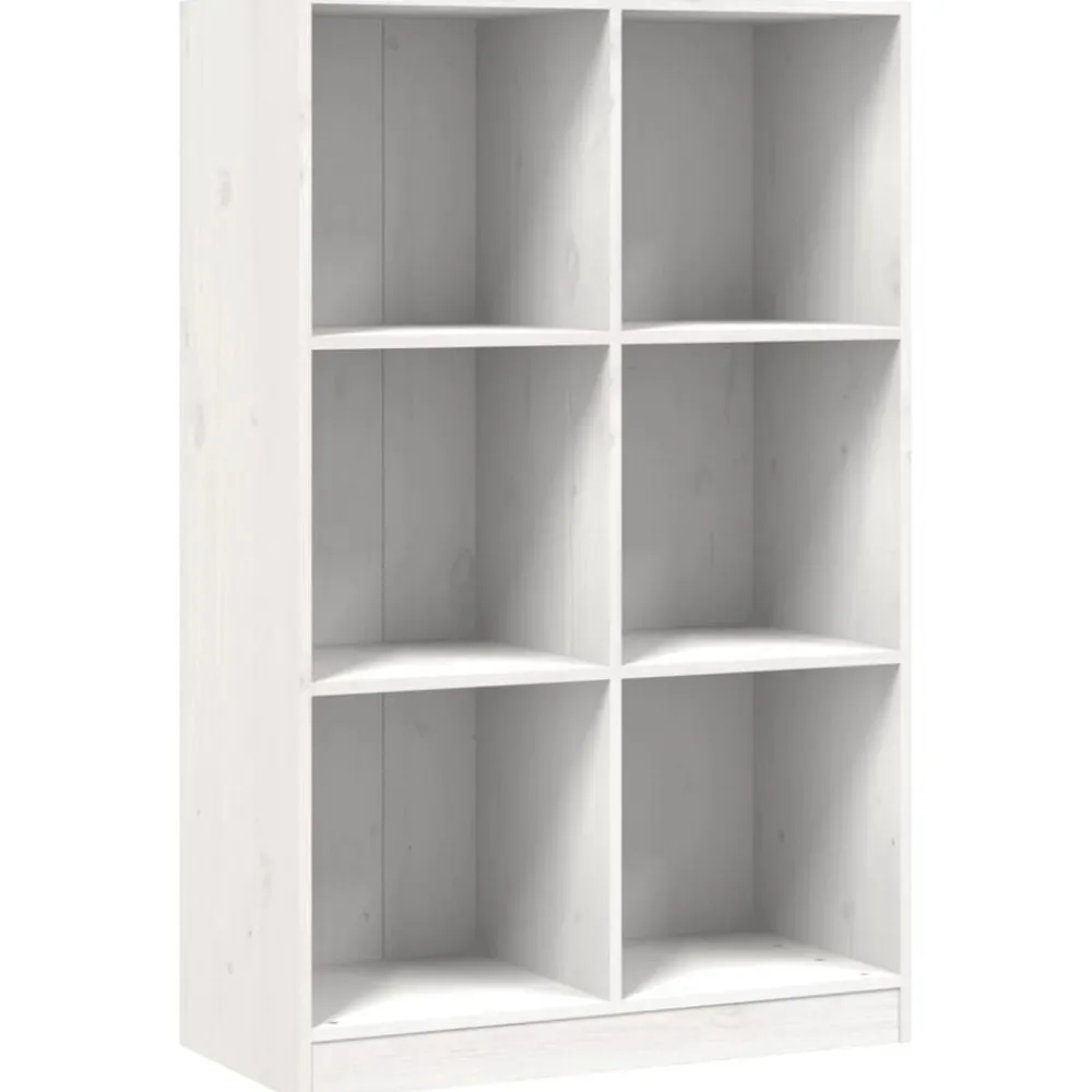 Étagères-vidaXL Bibliothèque 70x33x110 cm bois massif de pin Blanc