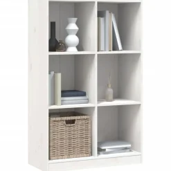 Étagères-vidaXL Bibliothèque 70x33x110 cm bois massif de pin Blanc