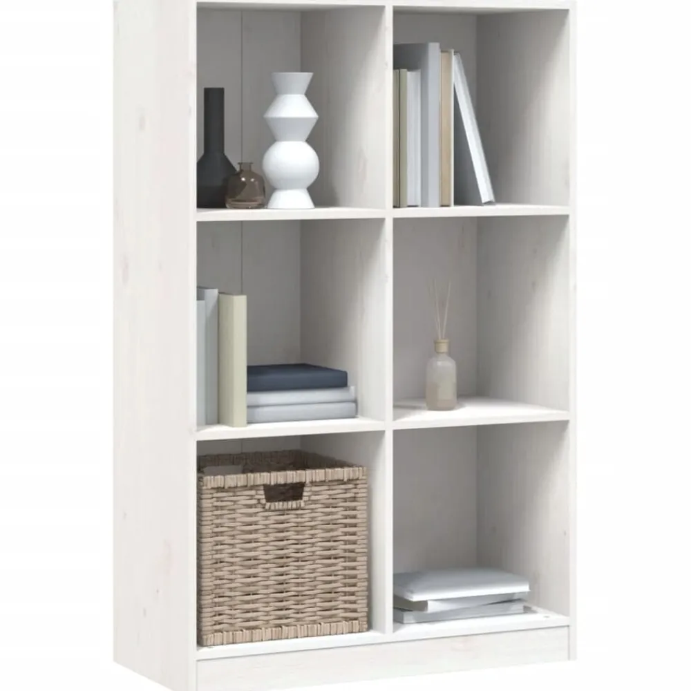 Étagères-vidaXL Bibliothèque 70x33x110 cm bois massif de pin Blanc