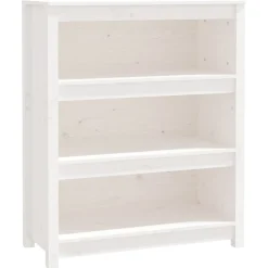 Étagères-vidaXL Bibliothèque 80x35x97 cm Bois de pin massif Blanc