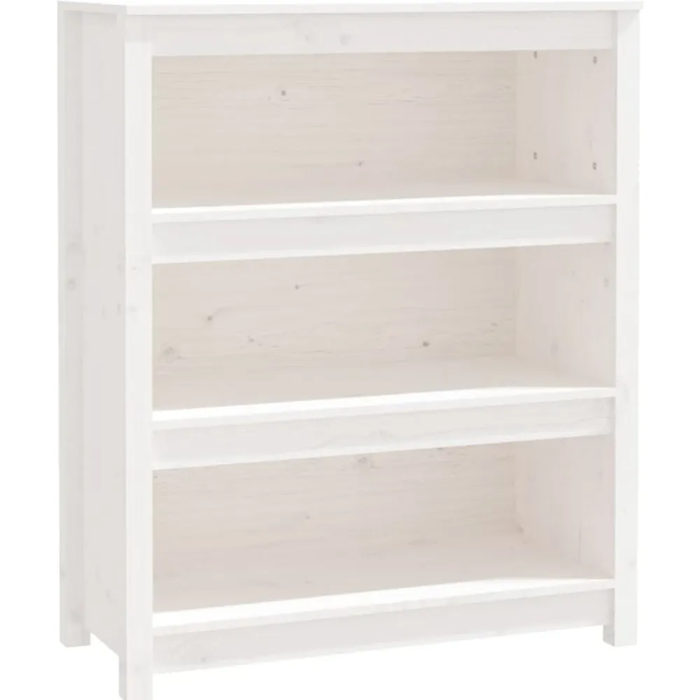 Étagères-vidaXL Bibliothèque 80x35x97 cm Bois de pin massif Blanc