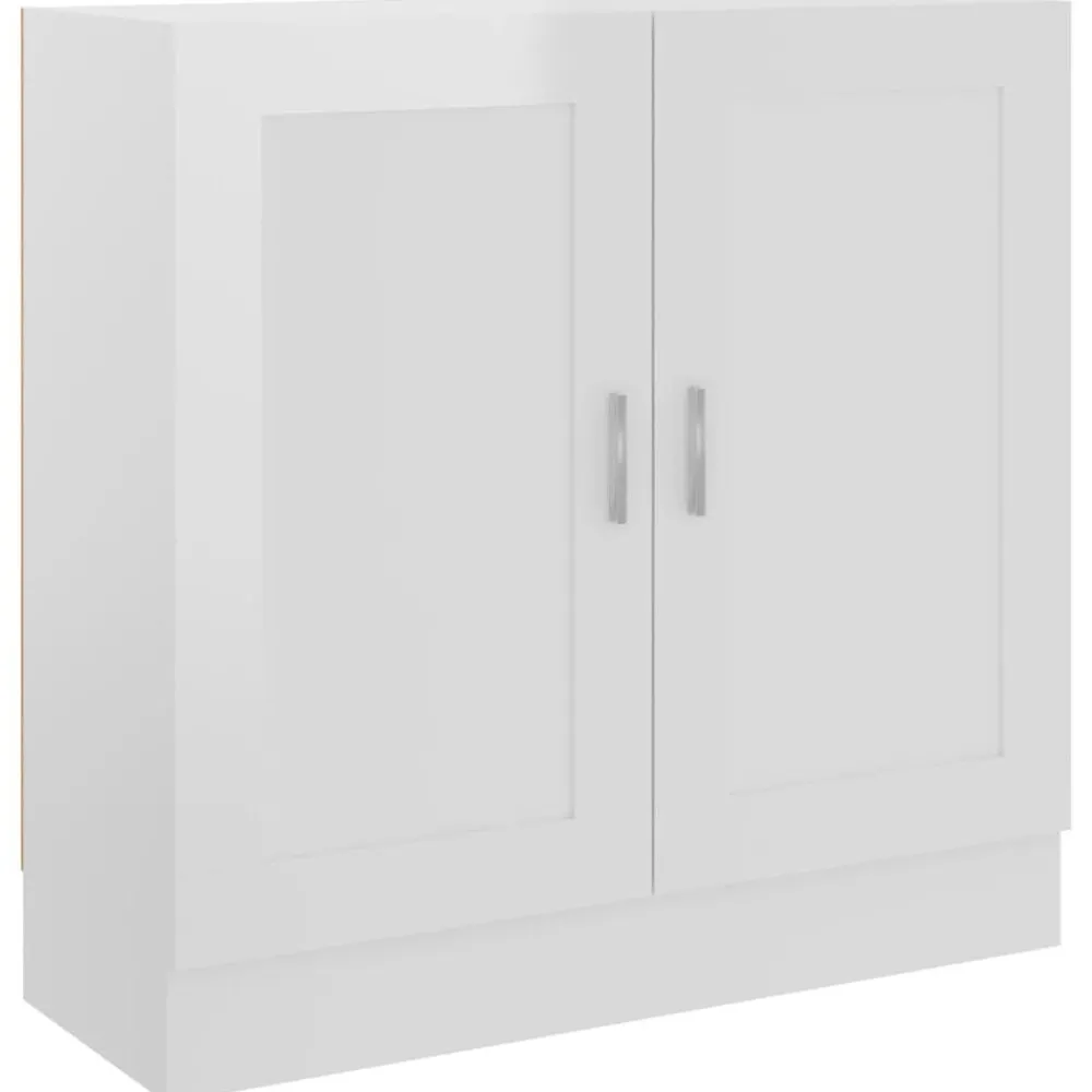 Étagères-vidaXL Bibliothèque 82,5x30,5x80 cm Bois d’ingénierie Blanc brillant