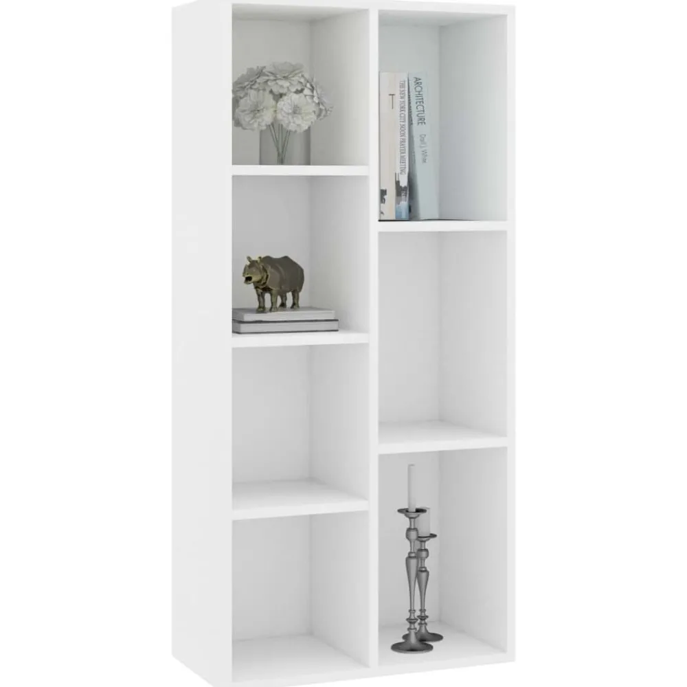 Étagères-vidaXL Bibliothèque 50x25x106 cm Bois d'ingénierie Blanc