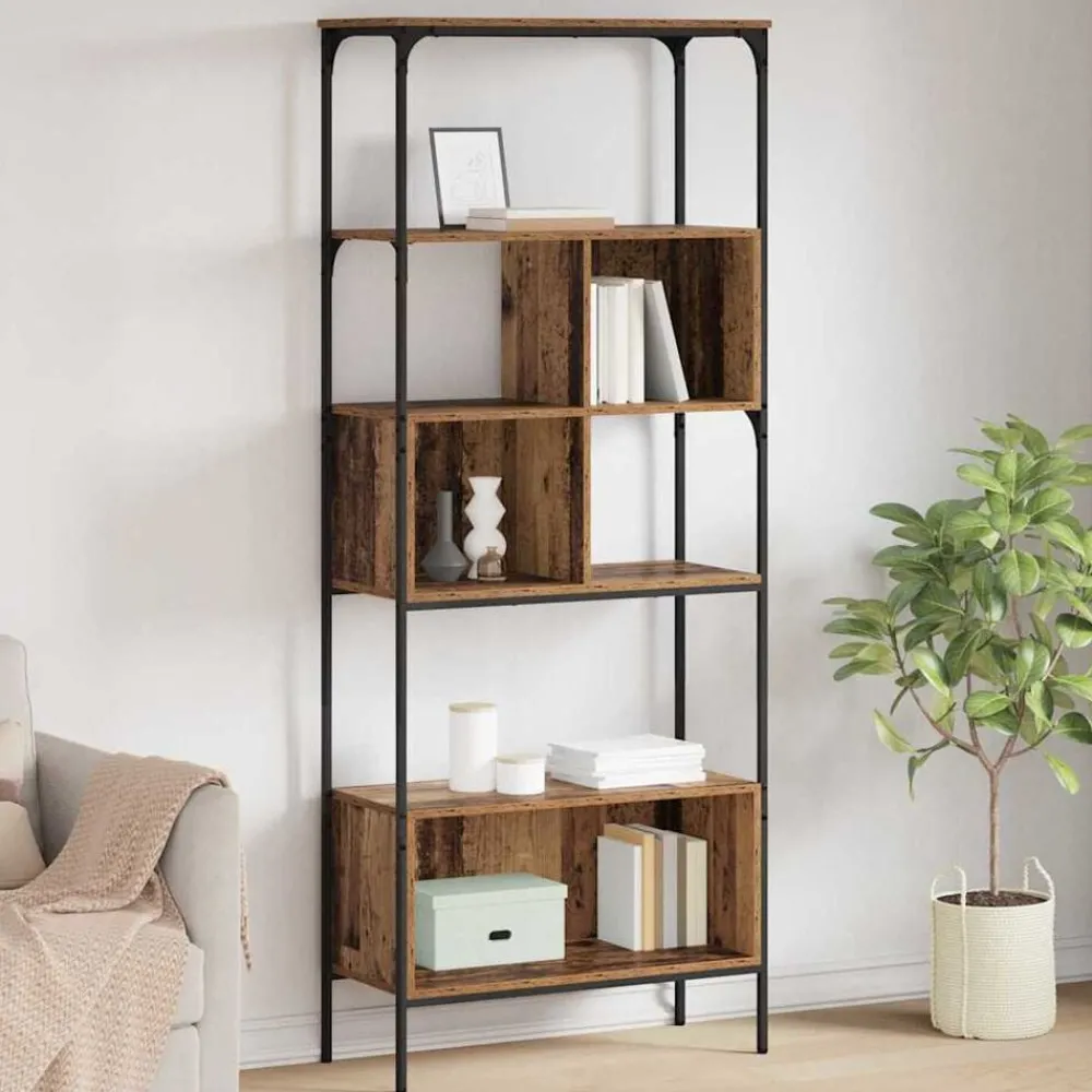 Étagères-vidaXL Bibliothèque 76 x 33 x 188,5 cm Bois d'ingénierie Bois ancien