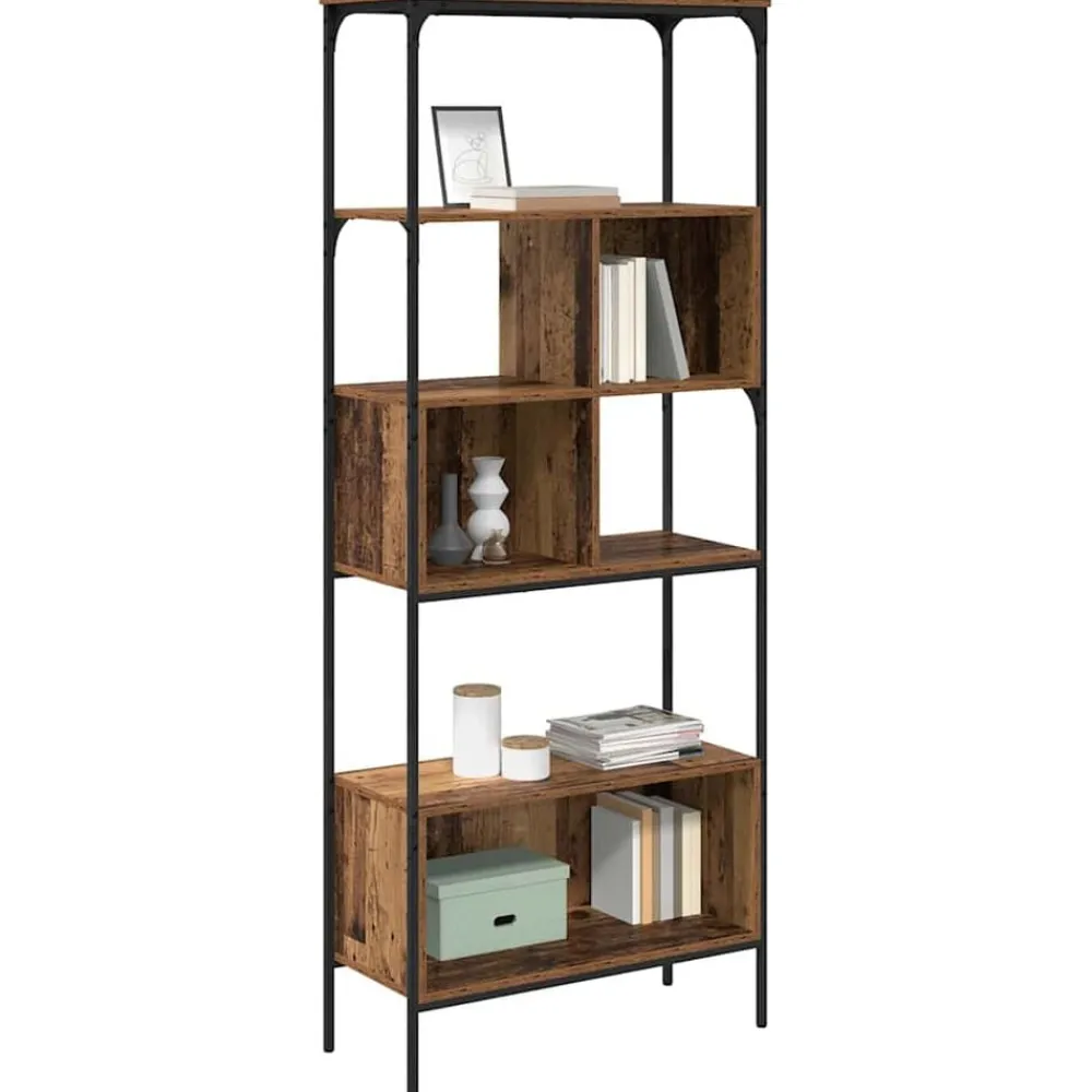 Étagères-vidaXL Bibliothèque 76 x 33 x 188,5 cm Bois d'ingénierie Bois ancien
