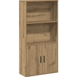 vidaXL Bibliothèque chêne artisanal 60x24x120 cm bois d'ingénierie