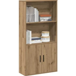 vidaXL Bibliothèque chêne artisanal 60x24x120 cm bois d'ingénierie