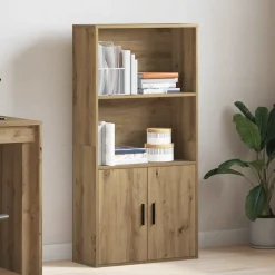 vidaXL Bibliothèque chêne artisanal 60x24x120 cm bois d'ingénierie