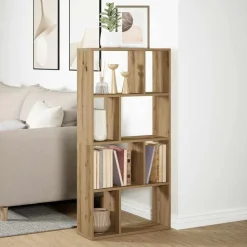Étagères-vidaXL Bibliothèque chêne artisanal 60x20x120,5 cm bois d'ingénierie chêne artisanal