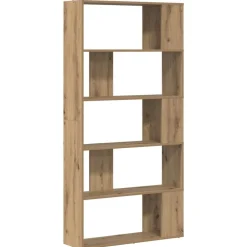 vidaXL Bibliothèque Chêne artisanal 80 x 24 x 159 cm Bois d'ingénierie