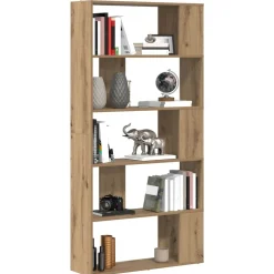 vidaXL Bibliothèque Chêne artisanal 80 x 24 x 159 cm Bois d'ingénierie
