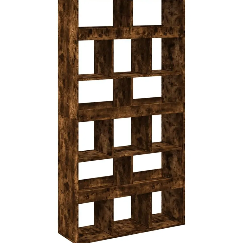Étagères-vidaXL Bibliothèque chêne fumé 100x33x187,5 cm bois d'ingénierie Chêne fumé