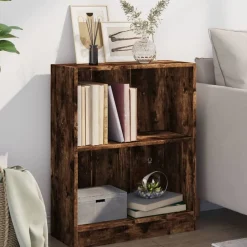 Étagères-vidaXL Bibliothèque Chêne fumé 60x24x76 cm Bois d'ingénierie Ch&ecirc;ne fumé