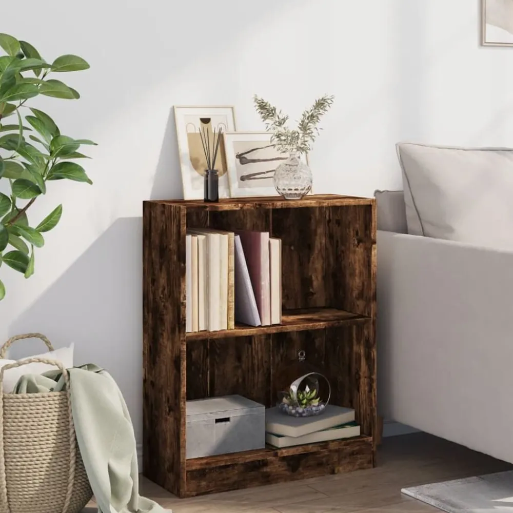 Étagères-vidaXL Bibliothèque Chêne fumé 60x24x76 cm Bois d'ingénierie Chêne fumé