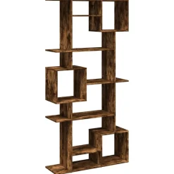 vidaXL Bibliothèque chêne fumé 92x29x188 cm bois d'ingénierie