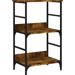 Étagères-vidaXL Bibliothèque chêne fumé 50x33x82 cm bois d'ingénierie Ch&ecirc;ne fumé