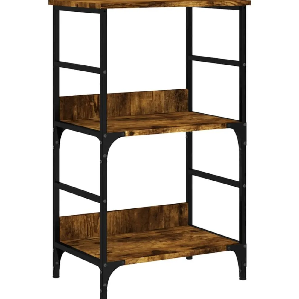 Étagères-vidaXL Bibliothèque chêne fumé 50x33x82 cm bois d'ingénierie Chêne fumé