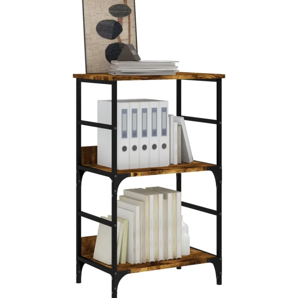 Étagères-vidaXL Bibliothèque chêne fumé 50x33x82 cm bois d'ingénierie Chêne fumé