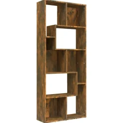 Étagères-vidaXL Bibliothèque Chêne fumé 67x24x161 cm Bois d'ingénierie Ch&ecirc;ne fumé