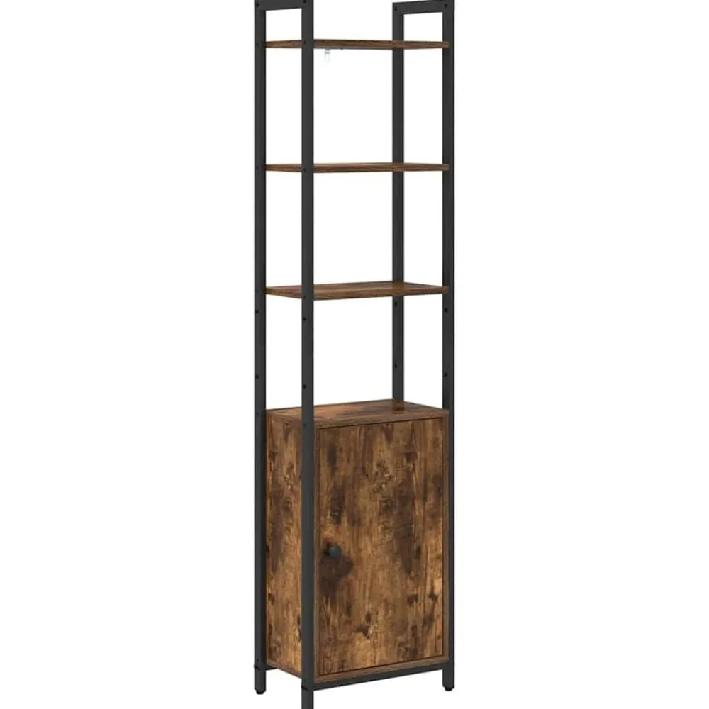 vidaXL Bibliothèque Chêne fumé 40 x 24 x 161 cm Bois d'ingénierie