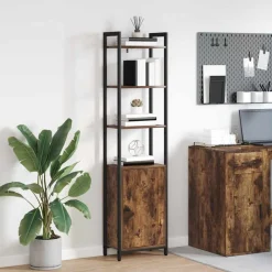vidaXL Bibliothèque Chêne fumé 40 x 24 x 161 cm Bois d'ingénierie