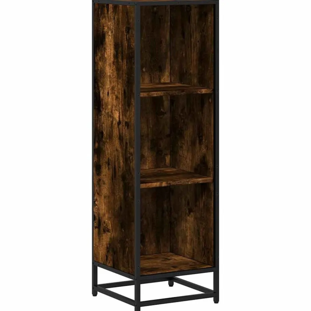 Étagères-vidaXL Bibliothèque chêne fumé 33,5x33x107,5 cm bois d'ingénierie Chêne fumé