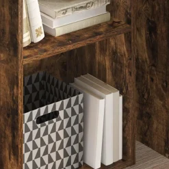 vidaXL Bibliothèque chêne fumé 40x30x77 cm bois d'ingénierie