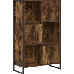 Étagères-vidaXL Bibliothèque Chêne Fumé 68 x 30 x 108.5 cm Bois d'ingénierie Ch&ecirc;ne fumé
