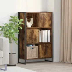 Étagères-vidaXL Bibliothèque Chêne Fumé 68 x 30 x 108.5 cm Bois d'ingénierie Ch&ecirc;ne fumé