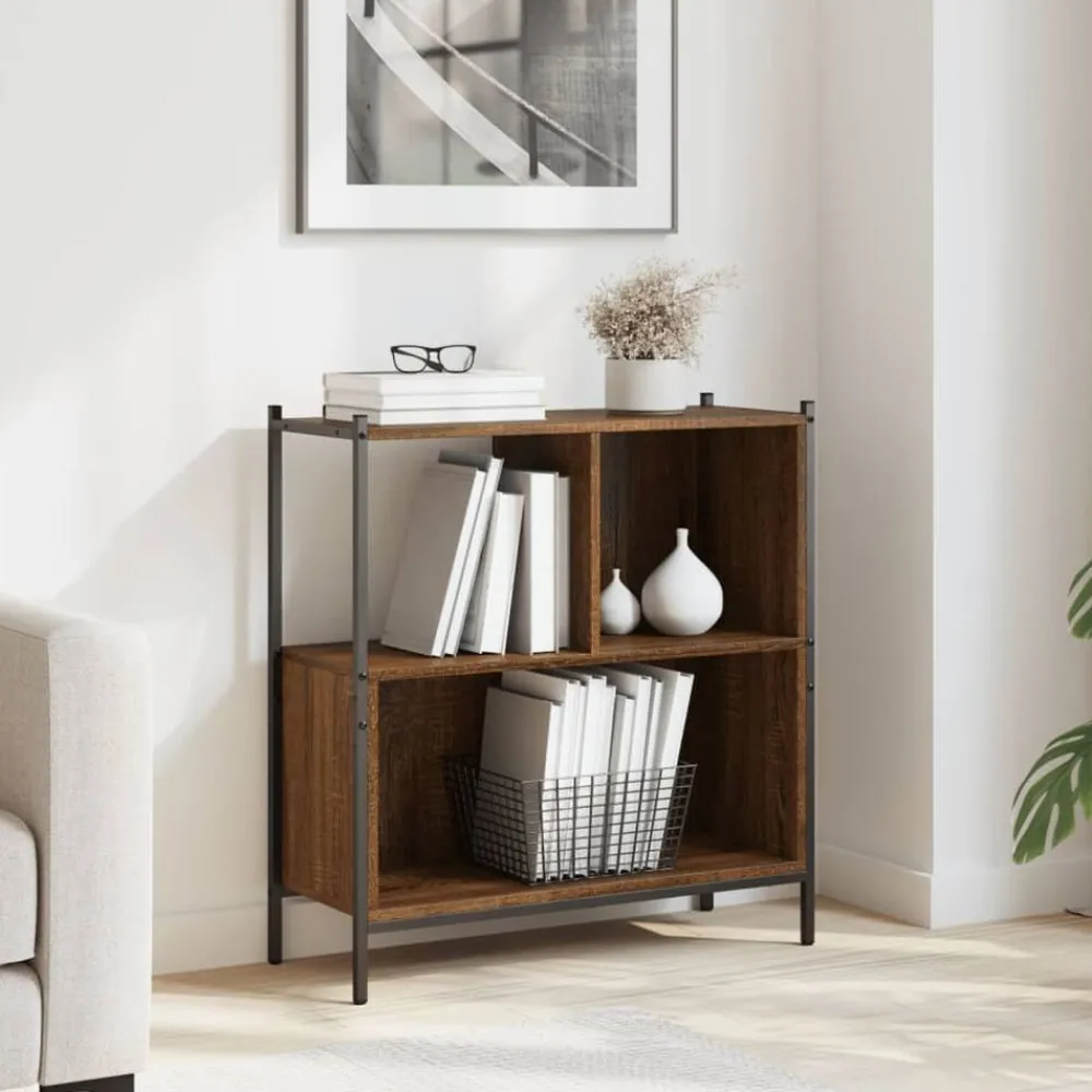 Étagères-vidaXL Bibliothèque chêne marron 72x28x77,5 cm bois d'ingénierie Chêne marron
