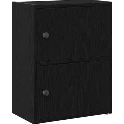 Étagères-vidaXL Bibliothèque chêne 40x24x52 cm bois d'ingénierie Noir