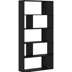 Étagères-vidaXL Bibliothèque Chêne noir 80 x 24 x 159 cm Bois d'ingénierie Chêne noir