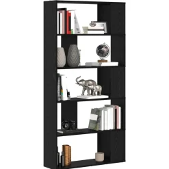 Étagères-vidaXL Bibliothèque Chêne noir 80 x 24 x 159 cm Bois d'ingénierie Ch&ecirc;ne noir