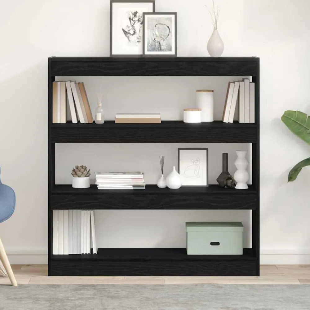 vidaXL Bibliothèque Chêne noir 100 x 30 x 103 cm Bois d'ingénierie