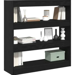 vidaXL Bibliothèque Chêne noir 100 x 30 x 103 cm Bois d'ingénierie