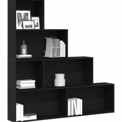 Étagères-vidaXL Bibliothèque Chêne noir 155 x 24 x 160 cm Bois d'ingénierie Chêne noir