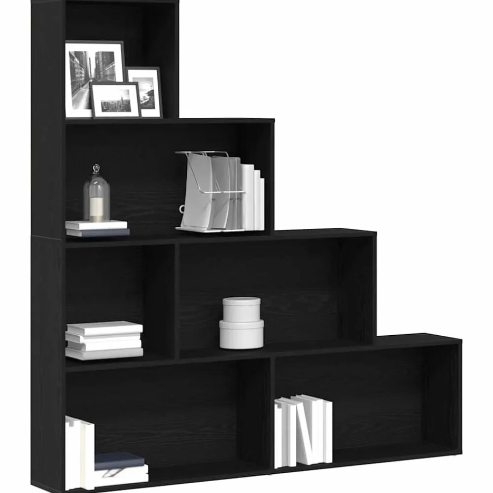 Étagères-vidaXL Bibliothèque Chêne noir 155 x 24 x 160 cm Bois d'ingénierie Chêne noir
